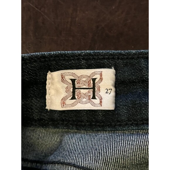 Habitual Jeans Womens 27 Dark Wash Bootcut Raw Hem Made In USA Stretch Denim - Picture 8 of 10